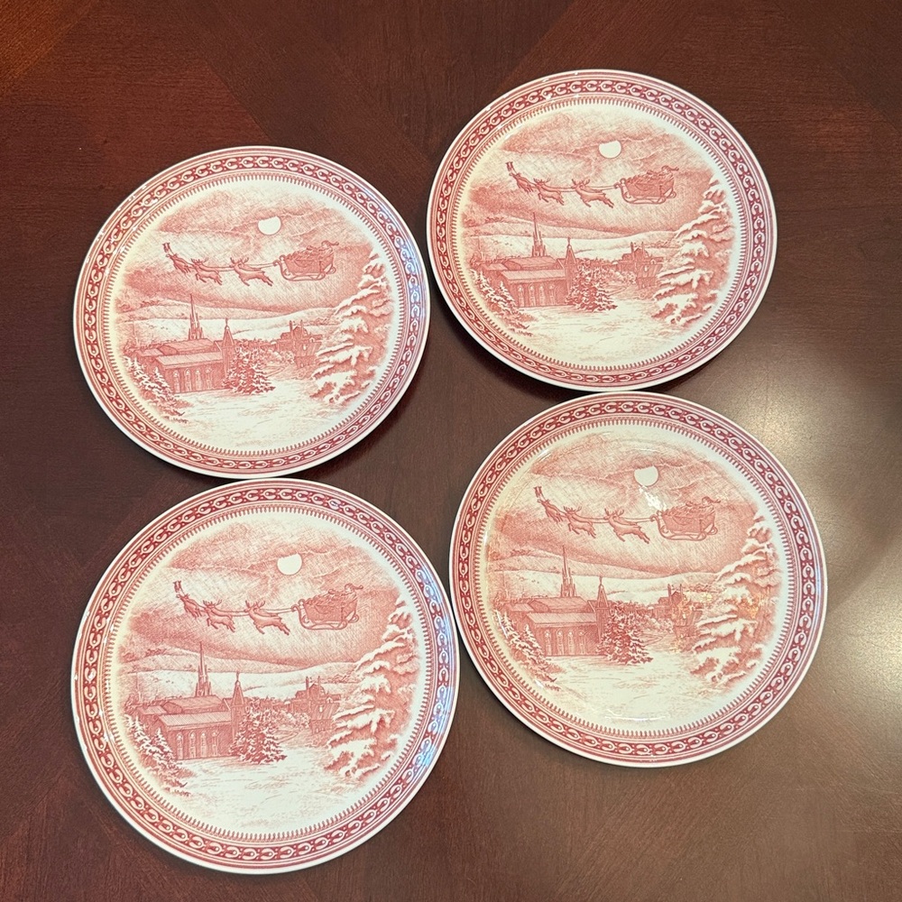 Saint Nick Salad Plates 🎄 Spode for Williams Sonoma 2005